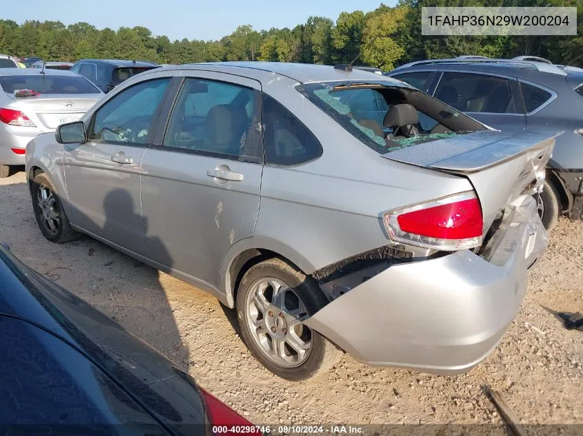 2009 Ford Focus Ses VIN: 1FAHP36N29W200204 Lot: 40298746