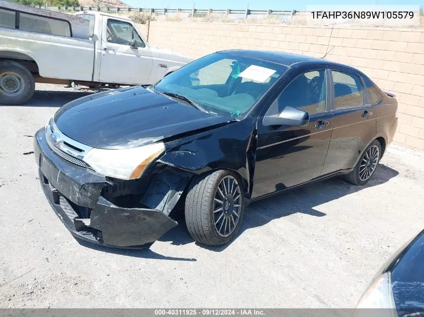 2009 Ford Focus Ses VIN: 1FAHP36N89W105579 Lot: 40311925