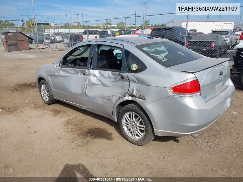 2009 Ford Focus Ses VIN: 1FAHP36NX9W221107 Lot: 40331341