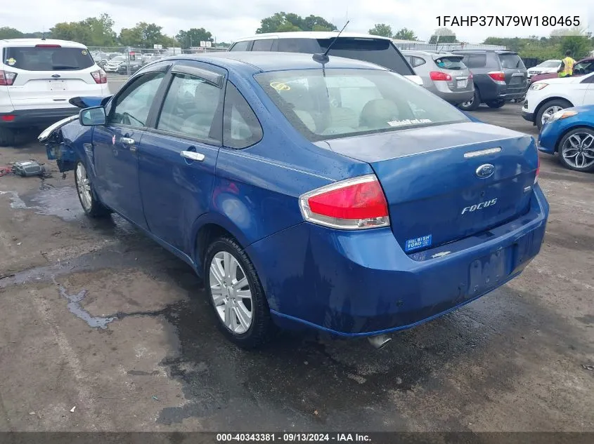 2009 Ford Focus Sel VIN: 1FAHP37N79W180465 Lot: 40343381