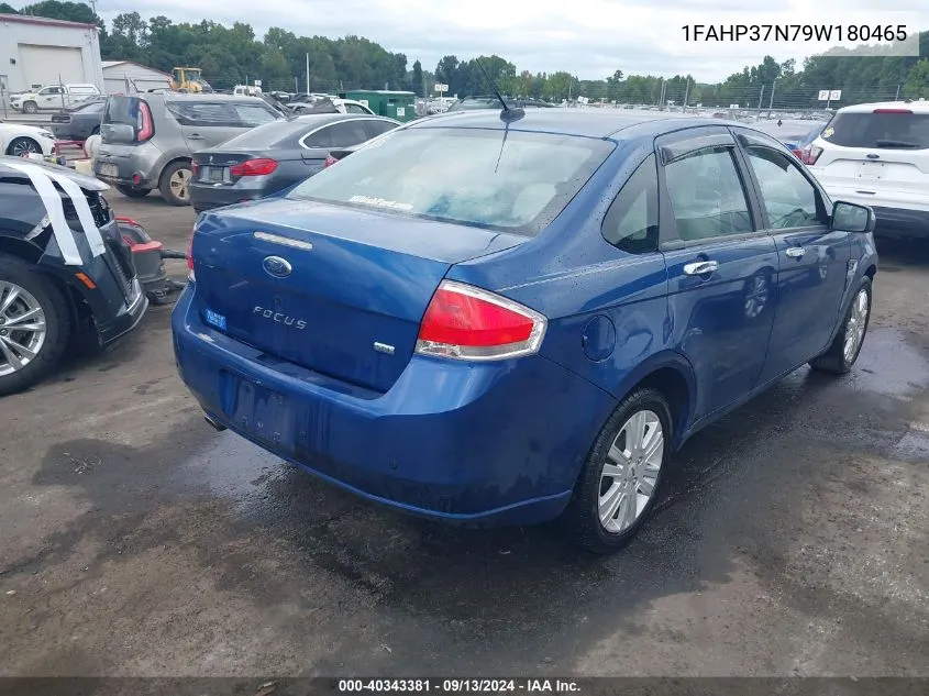 2009 Ford Focus Sel VIN: 1FAHP37N79W180465 Lot: 40343381