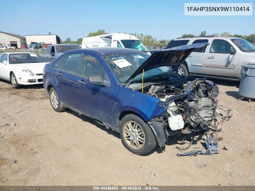 2009 Ford Focus Se VIN: 1FAHP35NX9W110414 Lot: 40346883