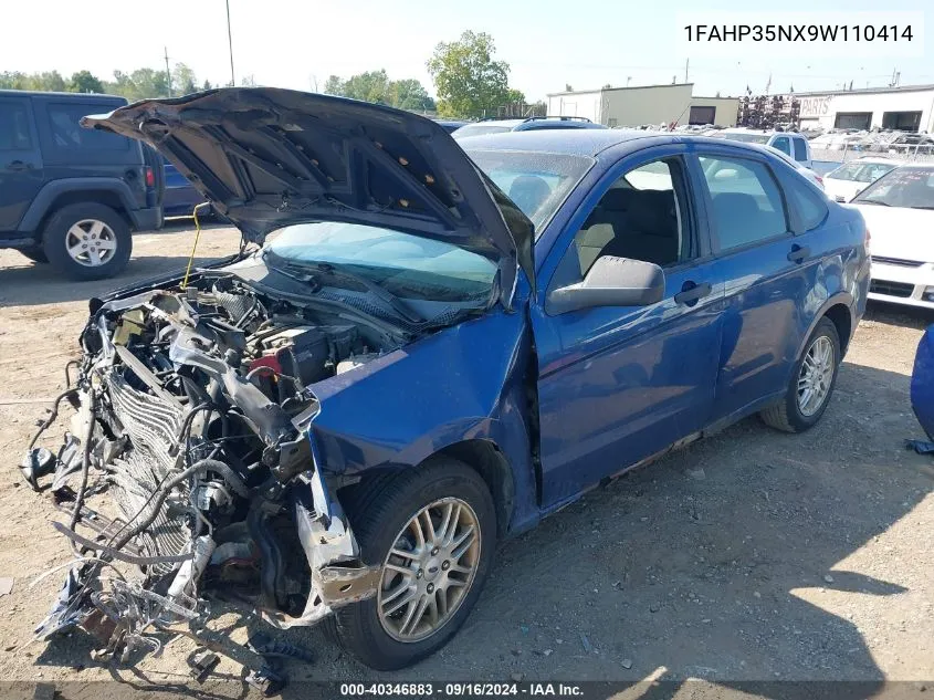 2009 Ford Focus Se VIN: 1FAHP35NX9W110414 Lot: 40346883