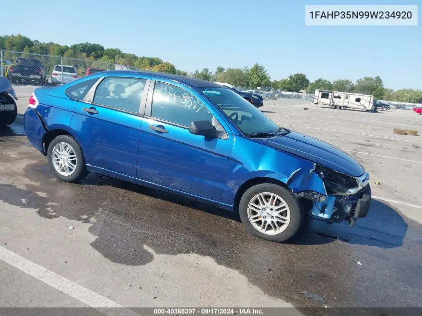 2009 Ford Focus Se VIN: 1FAHP35N99W234920 Lot: 40368397