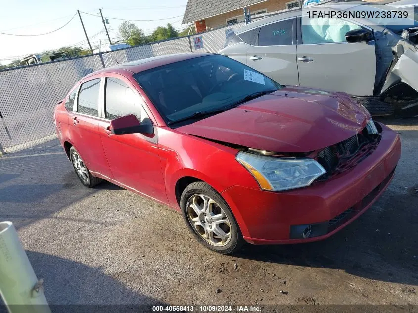 2009 Ford Focus Ses VIN: 1FAHP36N09W238739 Lot: 40558413