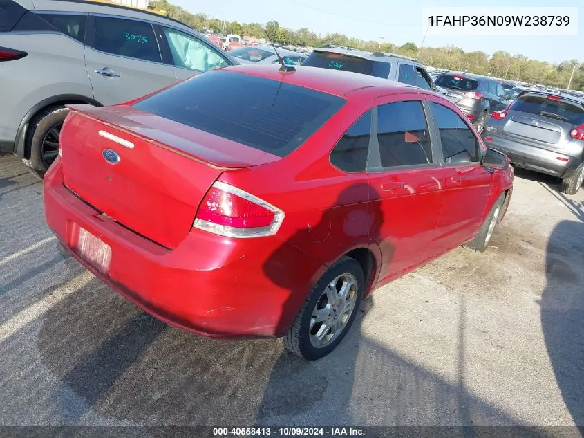 2009 Ford Focus Ses VIN: 1FAHP36N09W238739 Lot: 40558413