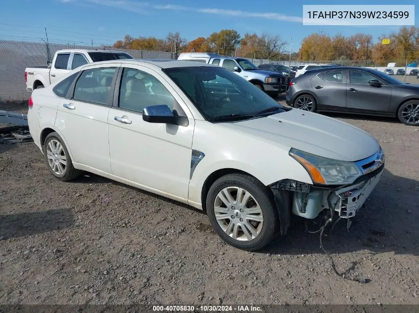 2009 Ford Focus Sel VIN: 1FAHP37N39W234599 Lot: 40705830