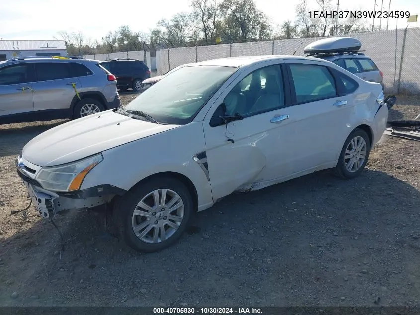 2009 Ford Focus Sel VIN: 1FAHP37N39W234599 Lot: 40705830