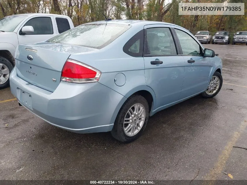 2009 Ford Focus Se VIN: 1FAHP35N09W179385 Lot: 40722234