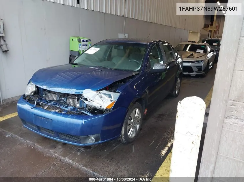 2009 Ford Focus Sel VIN: 1FAHP37N89W267601 Lot: 40731884