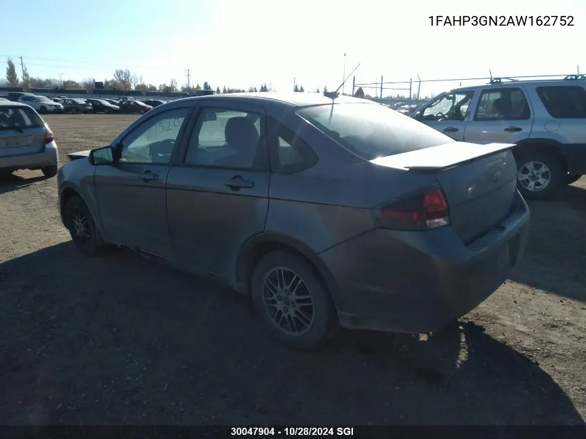 2010 Ford Focus Ses VIN: 1FAHP3GN2AW162752 Lot: 30047904