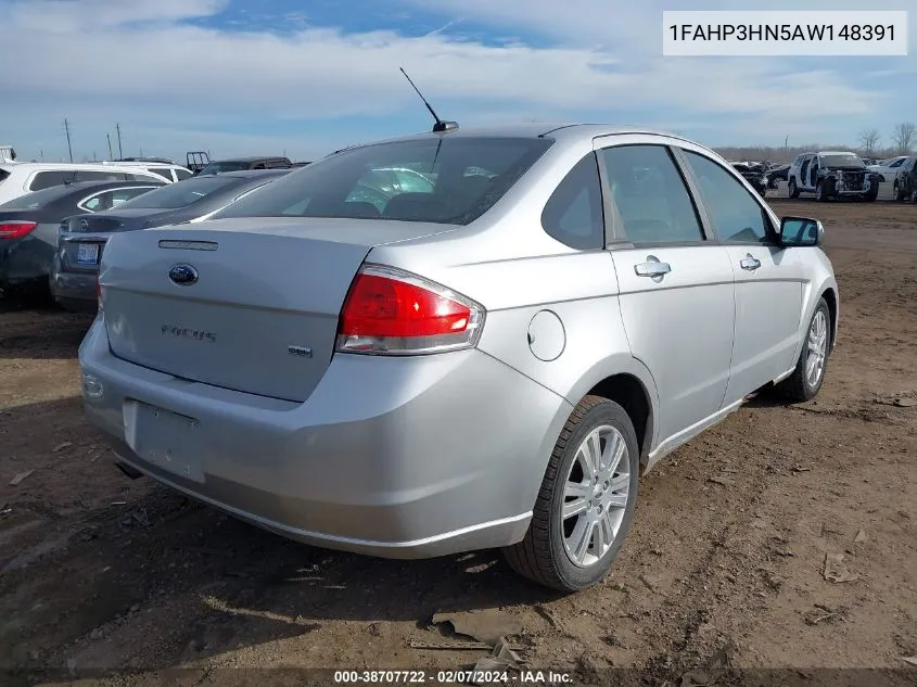 2010 Ford Focus Sel VIN: 1FAHP3HN5AW148391 Lot: 38707722