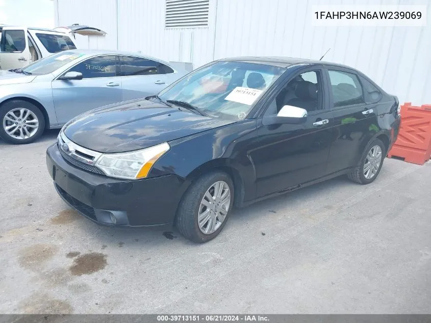 2010 Ford Focus Sel VIN: 1FAHP3HN6AW239069 Lot: 39713151