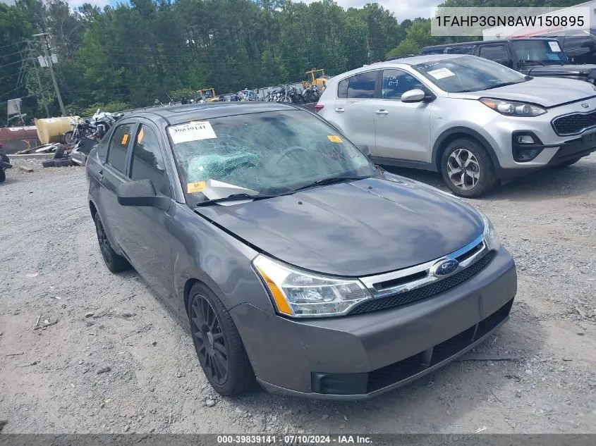 2010 Ford Focus Ses VIN: 1FAHP3GN8AW150895 Lot: 39839141