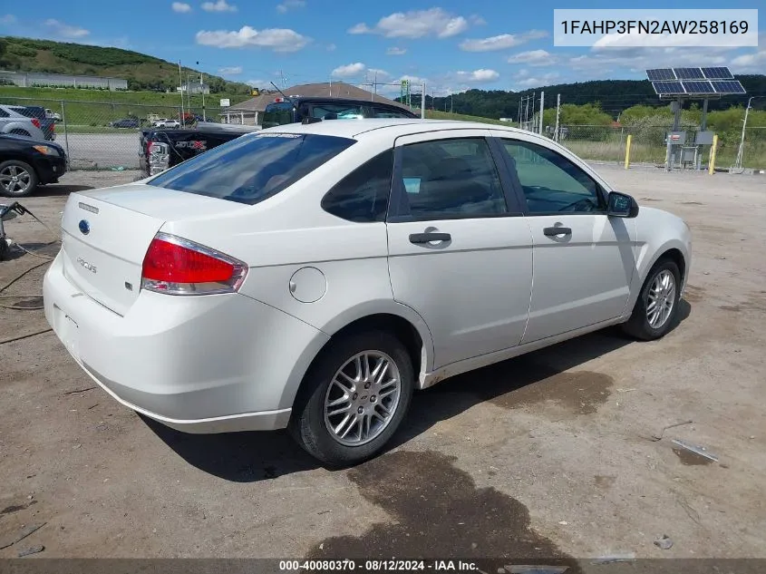 1FAHP3FN2AW258169 2010 Ford Focus Se