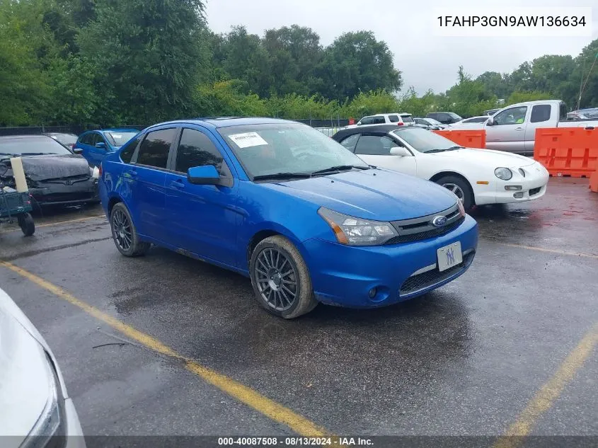 2010 Ford Focus Ses VIN: 1FAHP3GN9AW136634 Lot: 40087508