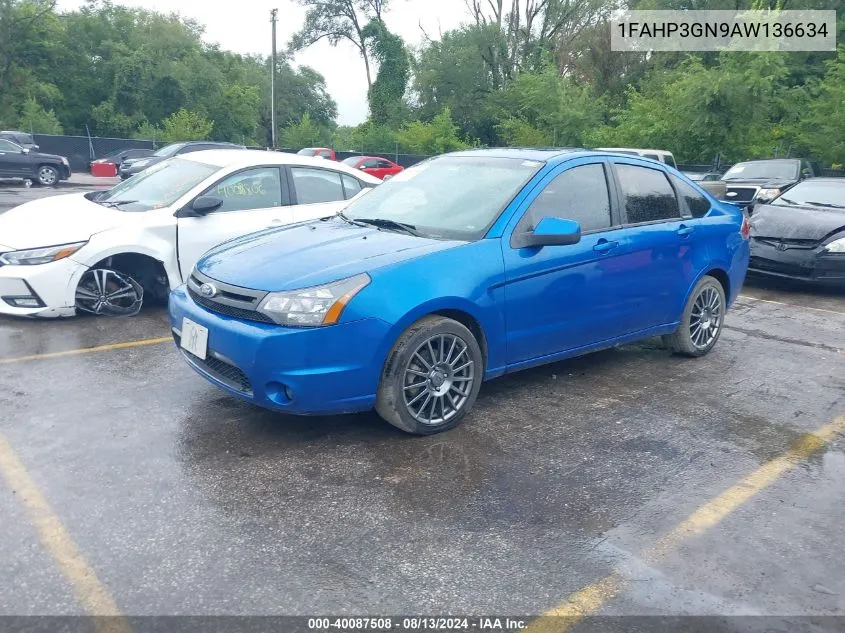 2010 Ford Focus Ses VIN: 1FAHP3GN9AW136634 Lot: 40087508