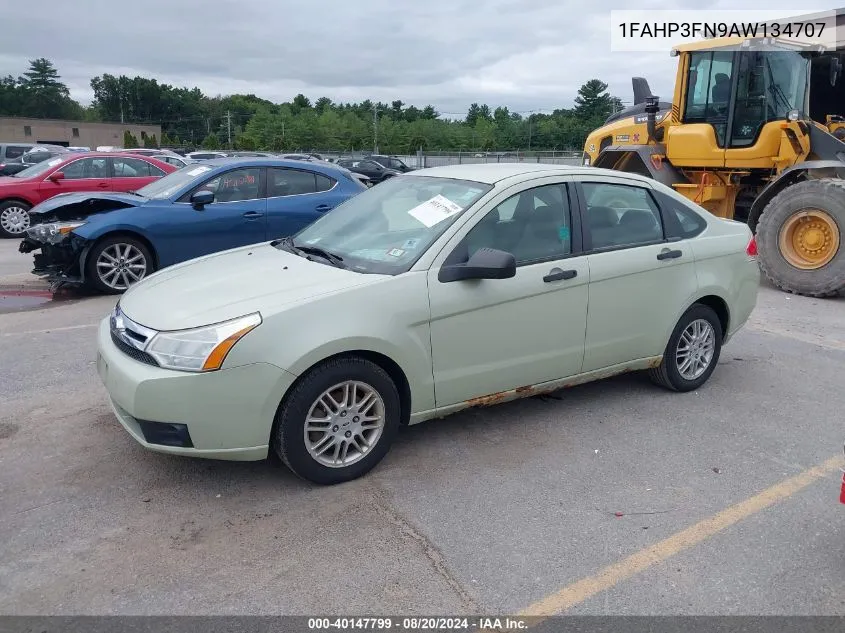 2010 Ford Focus Se VIN: 1FAHP3FN9AW134707 Lot: 40147799