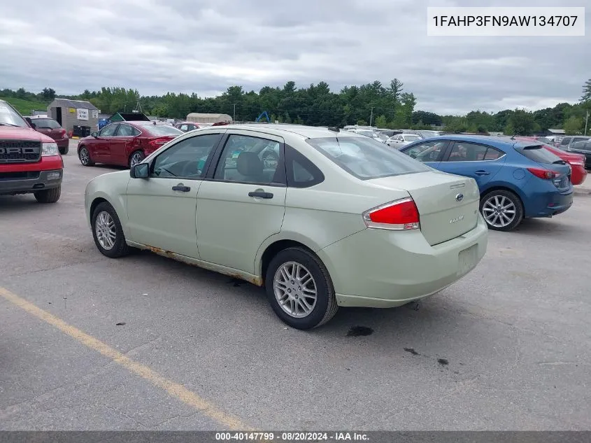 2010 Ford Focus Se VIN: 1FAHP3FN9AW134707 Lot: 40147799