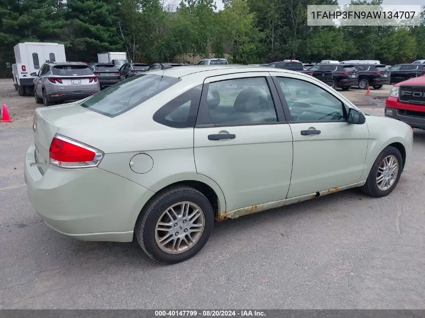 2010 Ford Focus Se VIN: 1FAHP3FN9AW134707 Lot: 40147799