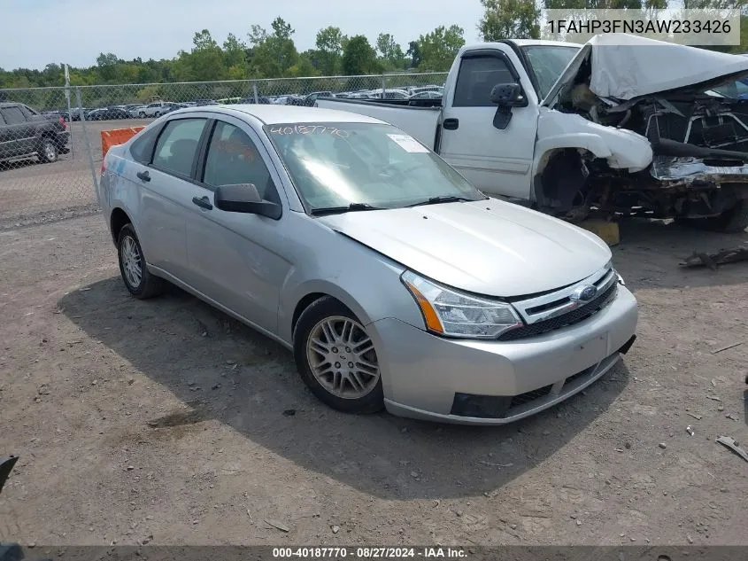 2010 Ford Focus Se VIN: 1FAHP3FN3AW233426 Lot: 40187770