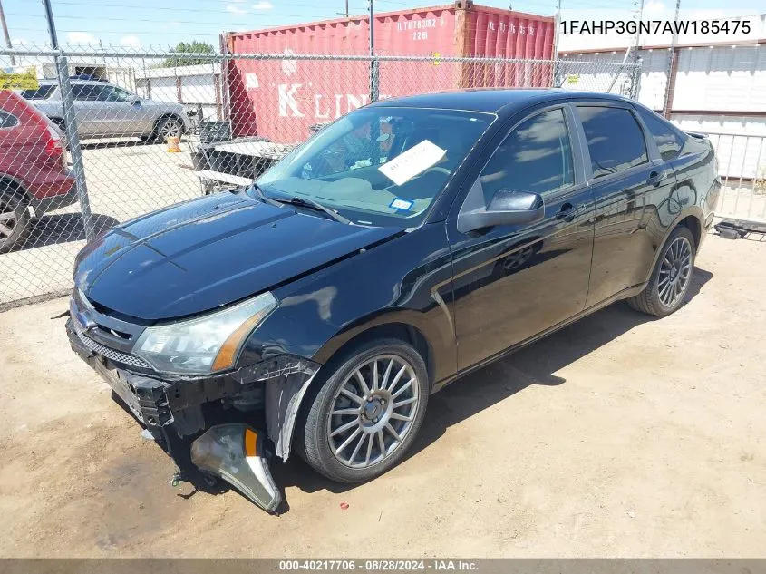 2010 Ford Focus Ses VIN: 1FAHP3GN7AW185475 Lot: 40217706