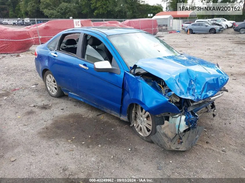 2010 Ford Focus Sel VIN: 1FAHP3HNXAW200162 Lot: 40249962