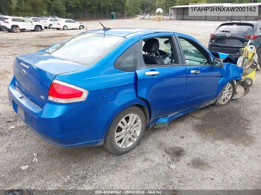 2010 Ford Focus Sel VIN: 1FAHP3HNXAW200162 Lot: 40249962