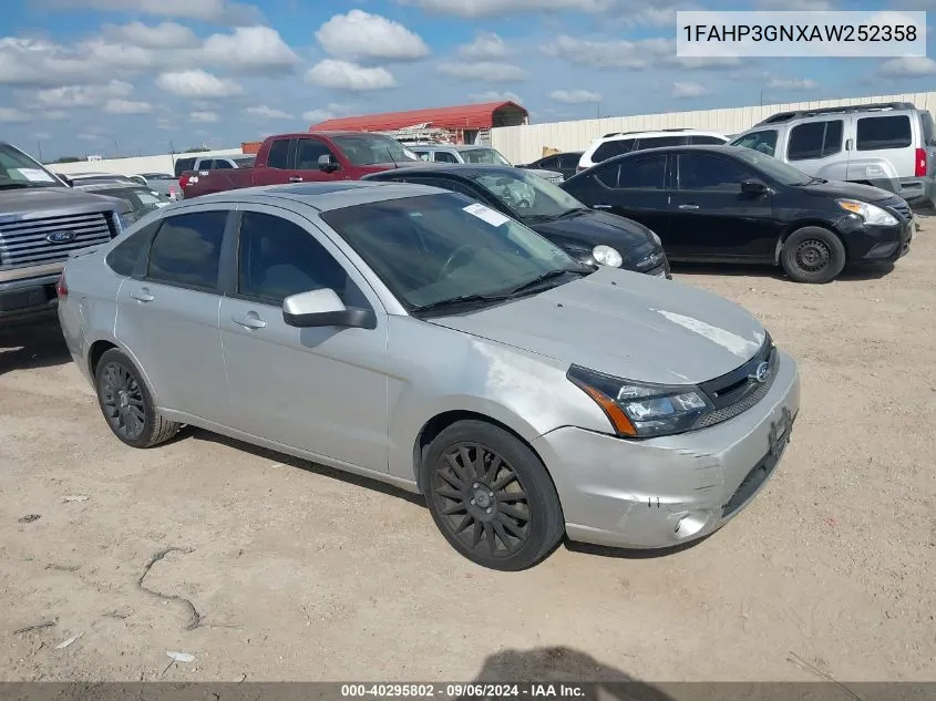 1FAHP3GNXAW252358 2010 Ford Focus Ses