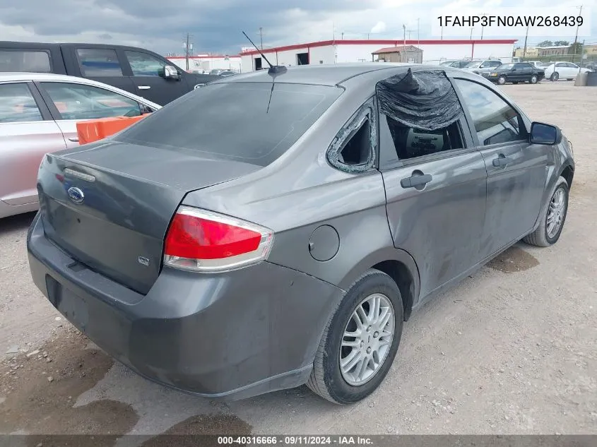 2010 Ford Focus Se VIN: 1FAHP3FN0AW268439 Lot: 40316666