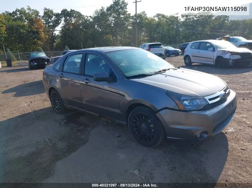 1FAHP3GN5AW115098 2010 Ford Focus Ses