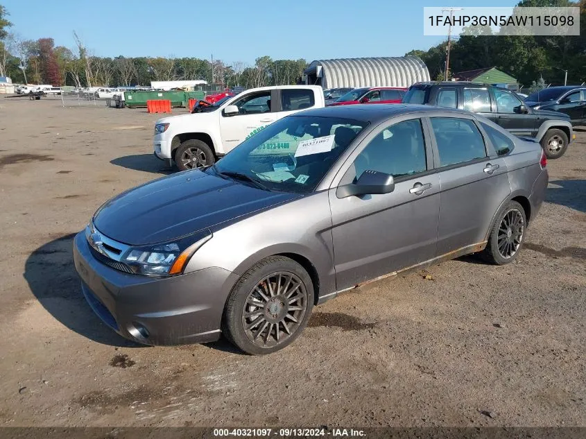 1FAHP3GN5AW115098 2010 Ford Focus Ses