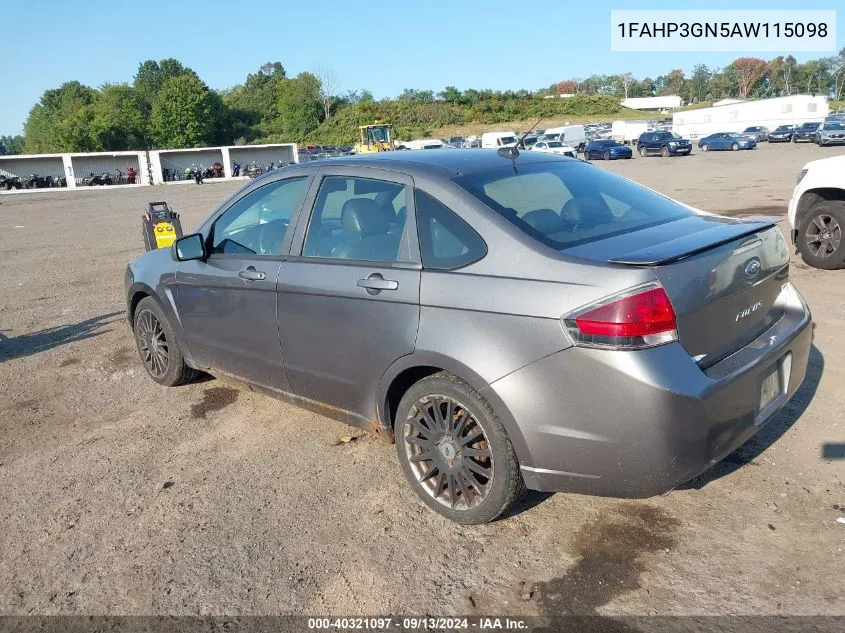 2010 Ford Focus Ses VIN: 1FAHP3GN5AW115098 Lot: 40321097