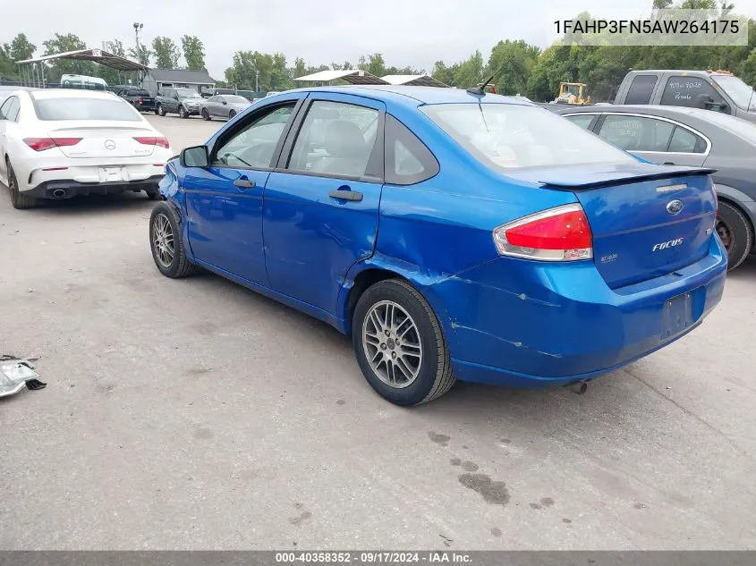 2010 Ford Focus Se VIN: 1FAHP3FN5AW264175 Lot: 40358352