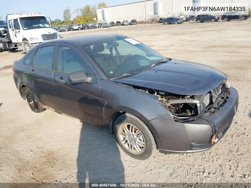 2010 Ford Focus Se VIN: 1FAHP3FN6AW184335 Lot: 40567656