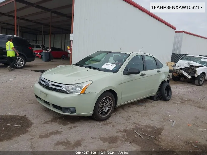 1FAHP3FNXAW153217 2010 Ford Focus Se