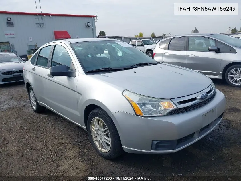 2010 Ford Focus Se VIN: 1FAHP3FN5AW156249 Lot: 40577230