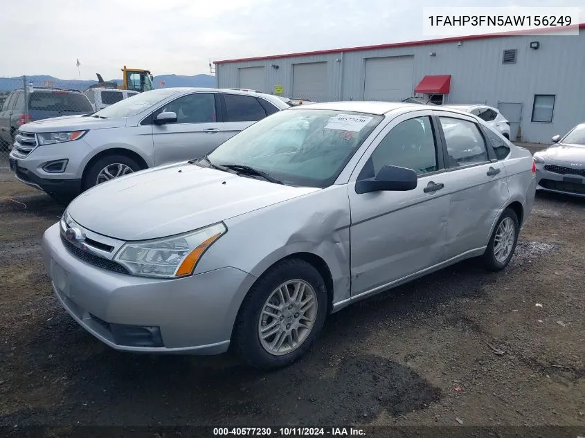 2010 Ford Focus Se VIN: 1FAHP3FN5AW156249 Lot: 40577230