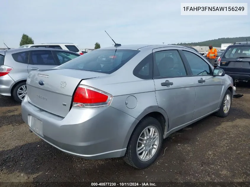 2010 Ford Focus Se VIN: 1FAHP3FN5AW156249 Lot: 40577230