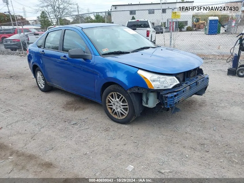 2010 Ford Focus Se VIN: 1FAHP3FN9AW247430 Lot: 40699043