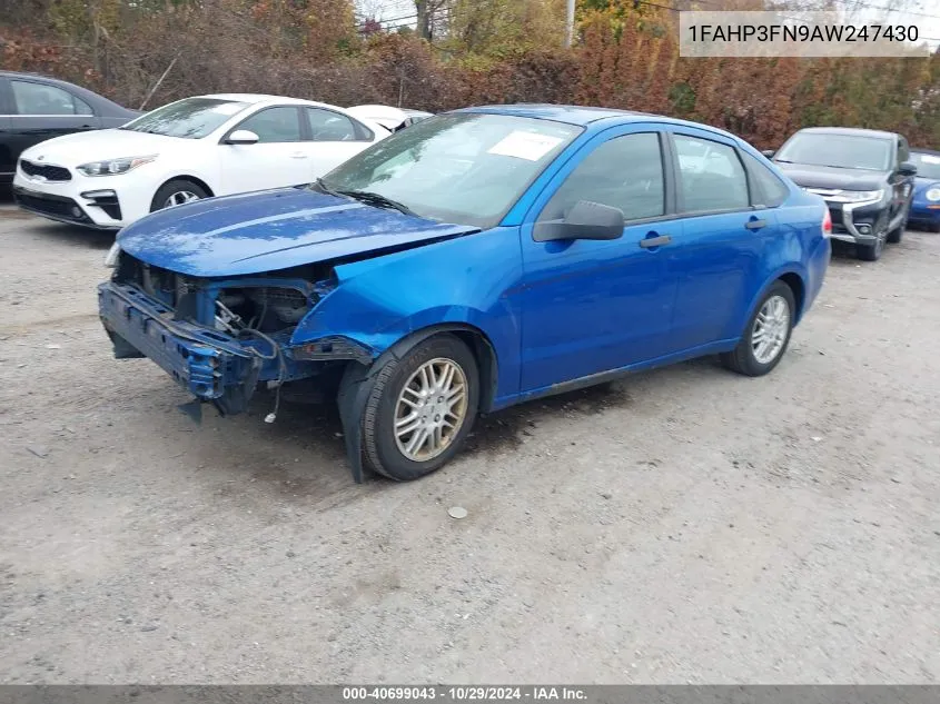 2010 Ford Focus Se VIN: 1FAHP3FN9AW247430 Lot: 40699043