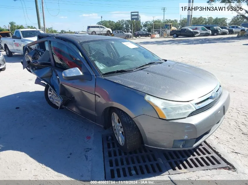 2010 Ford Focus Sel VIN: 1FAHP3HN3AW195306 Lot: 40809784