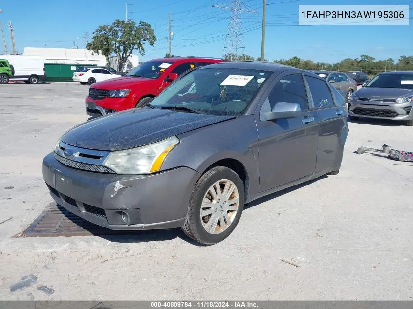 2010 Ford Focus Sel VIN: 1FAHP3HN3AW195306 Lot: 40809784