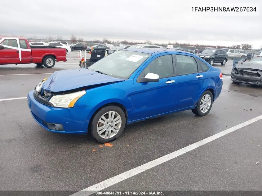 2010 Ford Focus Sel VIN: 1FAHP3HN8AW267634 Lot: 40841791