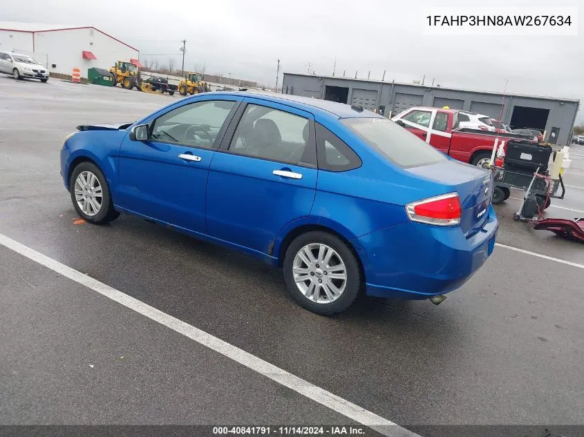 2010 Ford Focus Sel VIN: 1FAHP3HN8AW267634 Lot: 40841791