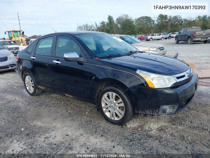 2010 Ford Focus Sel VIN: 1FAHP3HN9AW170393 Lot: 40854631