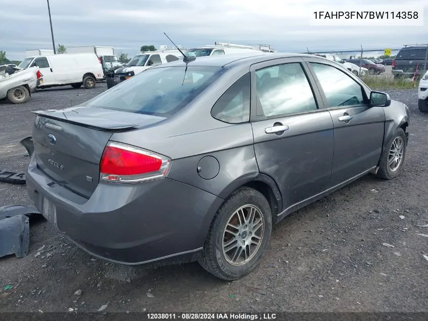 1FAHP3FN7BW114358 2011 Ford Focus