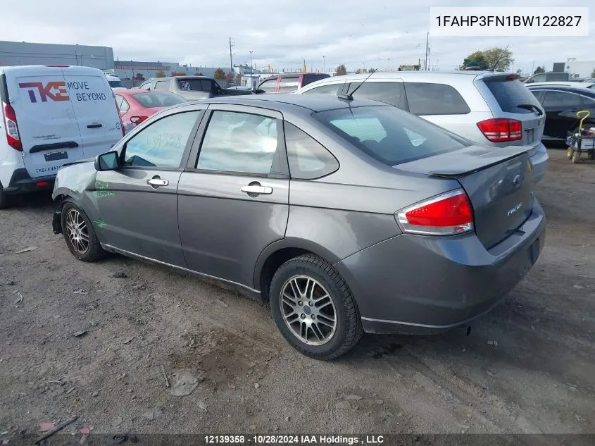 1FAHP3FN1BW122827 2011 Ford Focus Se