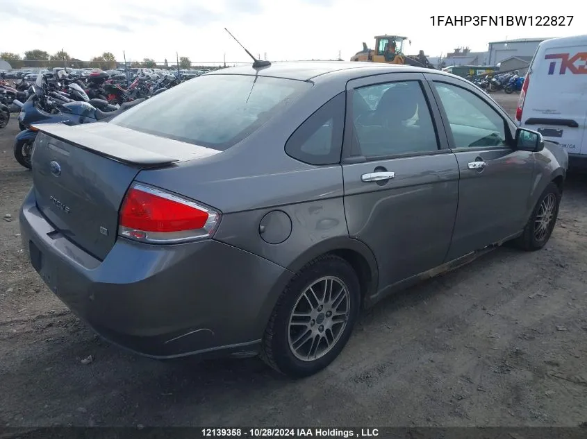 1FAHP3FN1BW122827 2011 Ford Focus Se