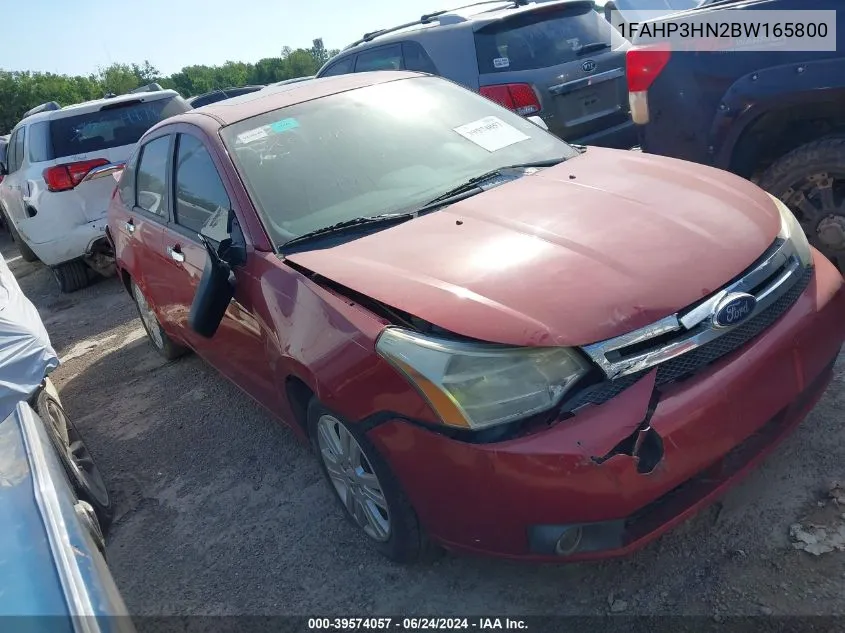 2011 Ford Focus Sel VIN: 1FAHP3HN2BW165800 Lot: 39574057